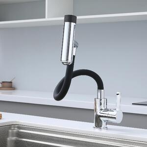 Rubinetto da cucina flessibile estraibile con rotazione a 360 gradi