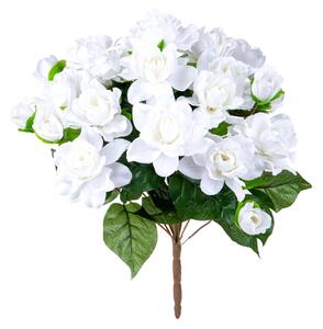 Set 2 Bouquet Artificiale di Gardenia Altezza 38 cm Bianco
