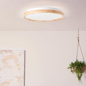 BRILLANTE plafoniera moderna a LED ALSON |Ø 48 cm con telecomando | in legno sostenibile| colore della luce regolabile | 30W 3300 lumen da 3000 a 6500 Kelvin | legno/metallo/plastica