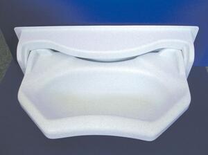 Lavabo salvaspazio pieghevole bianco lucido