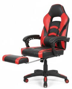 Sedia da gaming ergonomica con poggiapiedi