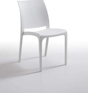 Set di sedie NORTH BEACH impilabili in polipropilene bianco