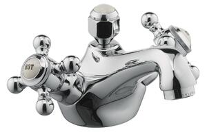 KLUDI 1926 Robinetterie de lavabo, poignées croisillons, montage 1 trou, hauteur d'écoulement 100mm, 510120520, 510120520