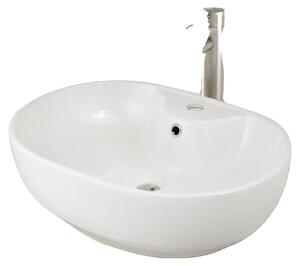 Lavabo, Vetroceramica di alta qualità, installazione autonoma, avorio