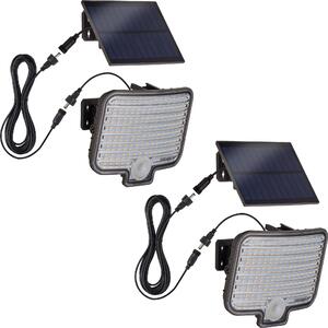 2x Oktaplex faretto solare da esterno con rilevatore di movimento IP44 lampada solare per esterni antracite