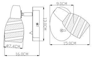 Globo 54985-1 - Faretto ROY 1xE14/40W/230V