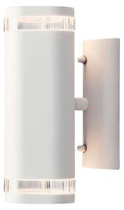 Konstsmide Modena Up&Down Applique Up&Down in alluminio laccato bianco con vetro acrilico trasparente