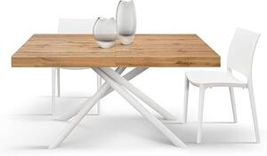 Copy of tavolo moderno allungabile rovere rustico gambe tubolari nere 140x90x74 160x90x74