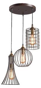 LUXERA 46073 - Lampadario a sospensione con filo TRION 3xE27/60W/230V