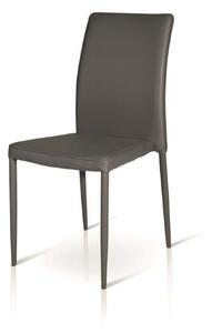 SET DI 4 SEDIE HAMPSTEAD IN ECOPELLE GRIGIA SCURA