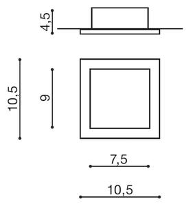Azzardo AZ2801 - Lampada da incasso MINORKA 1xGU10/50W/230V