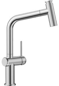 Rubinetto da cucina, alta pressione, girevole a 360°, cromato, attacco G3/8