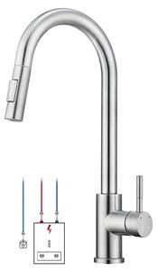 Rubinetto da cucina con doccetta estraibile e rotazione a 360°
