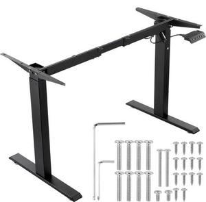 "Telaio per scrivania regolabile in altezza SM® - Telaio elettrico per scrivania da ufficio fai da te - Base ergonomica per scrivanie da computer - Altezza 70-117 cm e lunghezza 95-158 cm - Telaio nero"