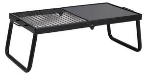 BBQ Gills - Griglia a carbone pieghevole - griglia da tavolo 570 x 285 x 230 mm - capacità di carico 6 kg - griglia portatile da viaggio - griglia da campeggio all'aperto fino a 300 ℃ - griglia + piastra - per feste in giardino, picnic, terrazza