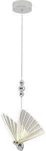 Lampada decorativa a sospensione a forma di farfalla in cromo, LED 8W con colore variabile MARIPOSA Light Prestige
