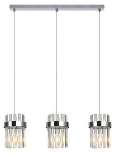 Lampada a sospensione VETRO cromata 3xE14x10W in vetro, dimensioni: 150x60x14 cm, IP20, Light Prestige
