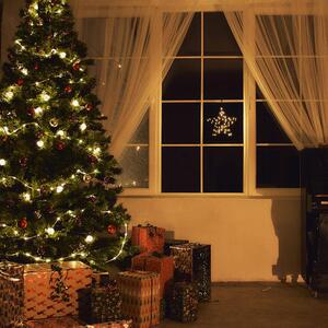 LED decorazione finestra di Natale stella lucciola nero bianco caldo per 3 x batteria AA