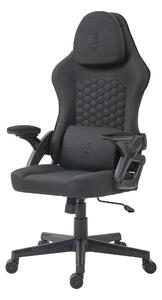 Sedia da gioco Deltaco DC130 in rete morbida nera (GAM-180)