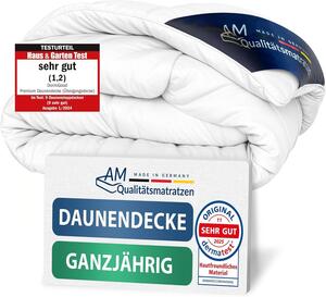 DormiGood | Piumino premium | 140x200 cm | Piumino per la mezza stagione | 100% piuma (480 g) | Piumino | 140x200 | Autunno | Primavera | Mezza stagione | Nomite | Downpass