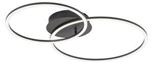 JUST LIGHT IVANKA Plafoniera LED bianco caldo 12W bianco/nero 14537-18