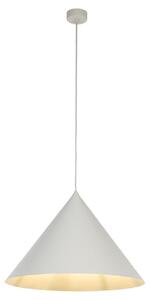 Lampada a sospensione in metallo Ø 50 cm H: max. 170 cm Beige E27 lampada a sospensione rotonda retrò