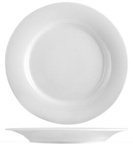 Set 6 piatti piani Firenze in porcellana bianca cm 30