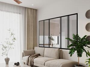 Vetrata scorrevole in Alluminio termolaccato Nero 180 x 130 cm - RAVENA