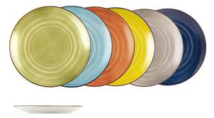 Set 12 piatti frutta Caribe in stoneware assortiti cm 20