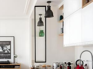 Vetrata atelier 30 x 130 cm in Alluminio termolaccato Nero - BAYVIEW