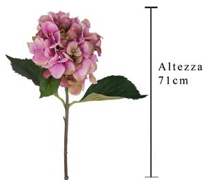 Set 2 Ortensia Artificiale Altezza 71 cm Rosa