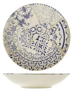 Set 12 piatti fondi Alyssa in stoneware decorato mosaico cm 22