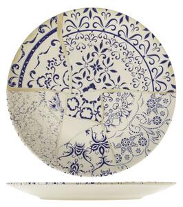 Set 12 piatti piani Alyssa in stoneware decorato mosaico cm 25