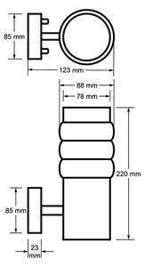 Applique per esterno LULA BIS 1xE27/60W/230V IP44