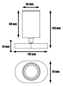 Luce Spot KINIA 1xGU10/30W/230V bianco