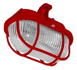 Plafoniera da esterno OVAL 1xE27/60W/230V IP44 rosso