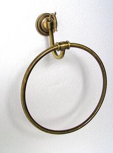 Porta Salviette Ad Anello in OTTONE cm 55 dimensioni 22x24x h 10 cm Linea FLORENCE finitura in Bronzo Satinato