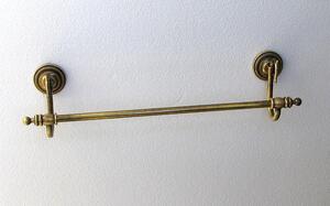 Porta Salviette da lavabo Medio in OTTONE cm 45 dimensioni 46x11x h 9 cm Linea FLORENCE finitura in Bronzo Satinato