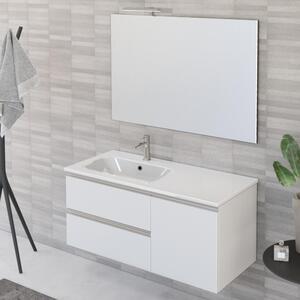 Mobile Bagno Sospeso 100 cm Lavabo e Specchio Bonussi Fenice