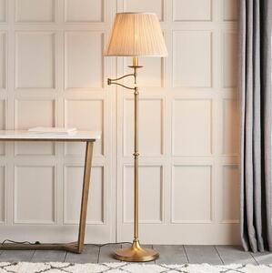 Endon 63621 - Lampada da terra STANFORD 1xE27/60W/230V ottone/beige