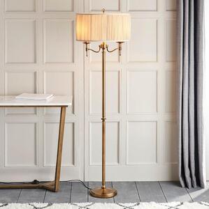 Endon 63620 - Lampada da terra STANFORD 2xE14/40W/230V ottone/beige