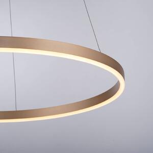 JUST LIGHT. LED a sospensione Ritus, Ø 58,5cm, ottone satinato