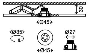 Briloner 7240-038 - SET 3x LED Lampada da bagno ATTACH LED/1,8W/230V IP44