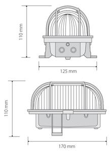Plafoniera da esterno OVAL 1xE27/60W/230V IP44 marrone
