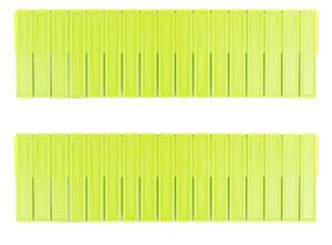 Set 2 Divisori Organizer 130x435mm Componibili per Cassetti in Plastica Verde