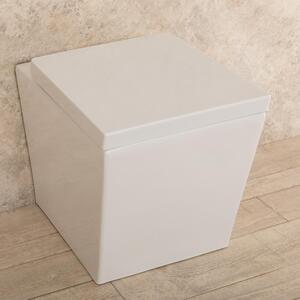 WC Filo a Muro in Ceramica 35,50x55,50x39,5 cm Square Bianco