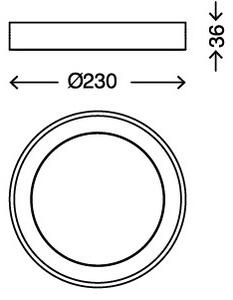 Briloner 7300-012 - Plafoniera LED LED/18W/230V