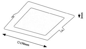 Rabalux 71230 - Lampada LED da incasso SHAUN LED/12W/230V 17x17 cm nero