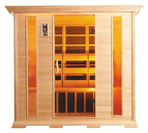 Sauna Finlandese ad Infrarossi 3-4 Posti 210x160 cm in Legno di Cedro H195 Vorich Luxury