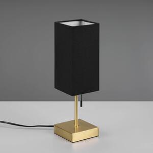 Reality Leuchten Lampada da tavolo Ole con porta USB, nero/nichel